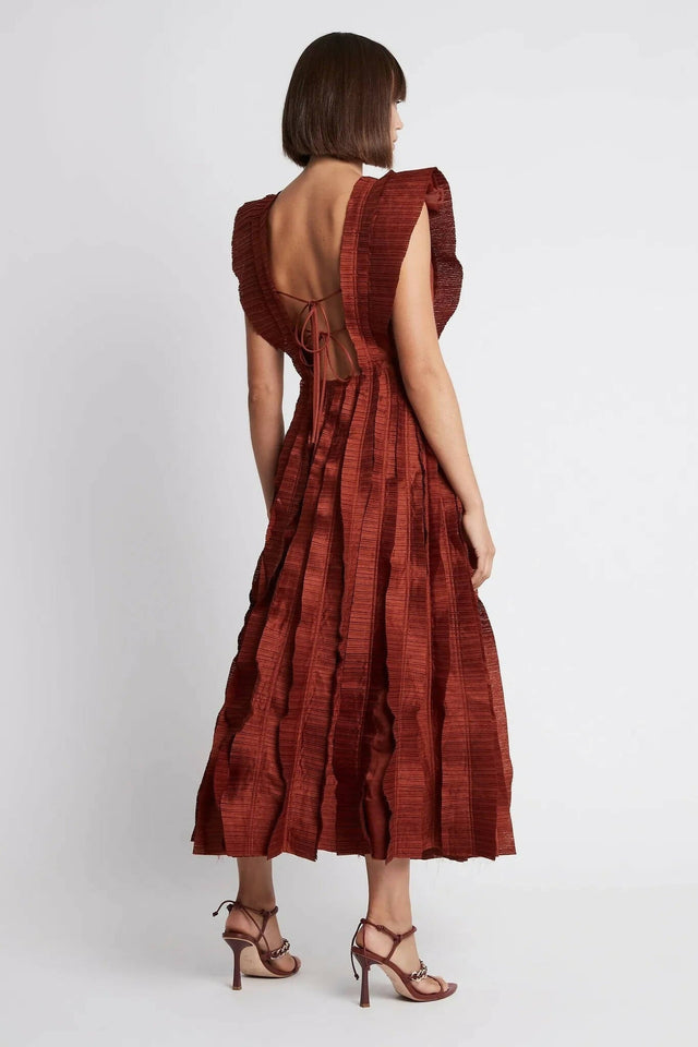 AJE - Aje Hybrid Midi in Burgundy