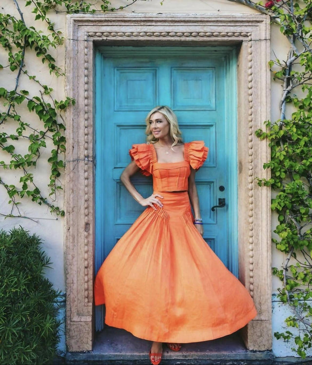 AJE - Aje Imagination Frill Sleeve Top & Yves Midi Skirt