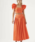 AJE - Aje Imagination Frill Sleeve Top & Yves Midi Skirt