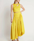 white christmas dresses Aje Jolie Abstract Cut Out Top & Jolie Asymmetric Midi Skirt