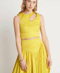AJE - Aje Jolie Abstract Cut Out Top & Jolie Asymmetric Midi Skirt