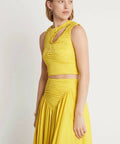 AJE - Aje Jolie Abstract Cut Out Top & Jolie Asymmetric Midi Skirt