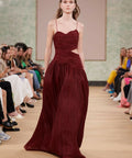 Aje Laurier Wave Maxi Dress - 12 / Red - Dresses