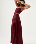 Aje Laurier Wave Maxi Dress - 12 / Red - Dresses