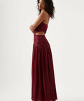 Aje Laurier Wave Maxi Dress - 12 / Red - Dresses