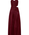 Aje Laurier Wave Maxi Dress - 12 / Red - Dresses