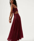 Aje Laurier Wave Maxi Dress - 12 / Red - Dresses