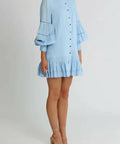 aje_lotus_shirt_dress_blue_mini