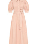 aje madeleine belted midi dress Aje Madeleine Belted Midi Dress in Blush
