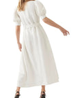 Aje Madeleine Belted Midi Dress Ivory Size 12 - 12 / White - Dresses