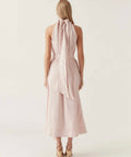 Aje Mariel Trapeze Midi Dress In Soft Pink Size 6 10 - Dresses