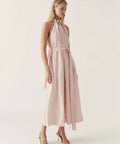 Aje Mariel Trapeze Midi Dress In Soft Pink Size 6 10 - Dresses
