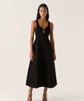 AJE Marisole Knit Midi Dress - 4 / Black - Dresses