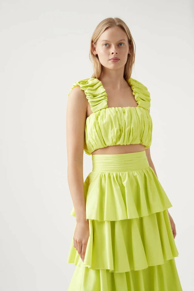 Aje Medina Set in Lime Green - 6 / Green - Outfit Sets