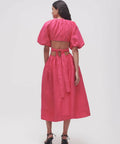 Aje Mimosa Cutout Midi Dress - 14 / Pink - Dresses