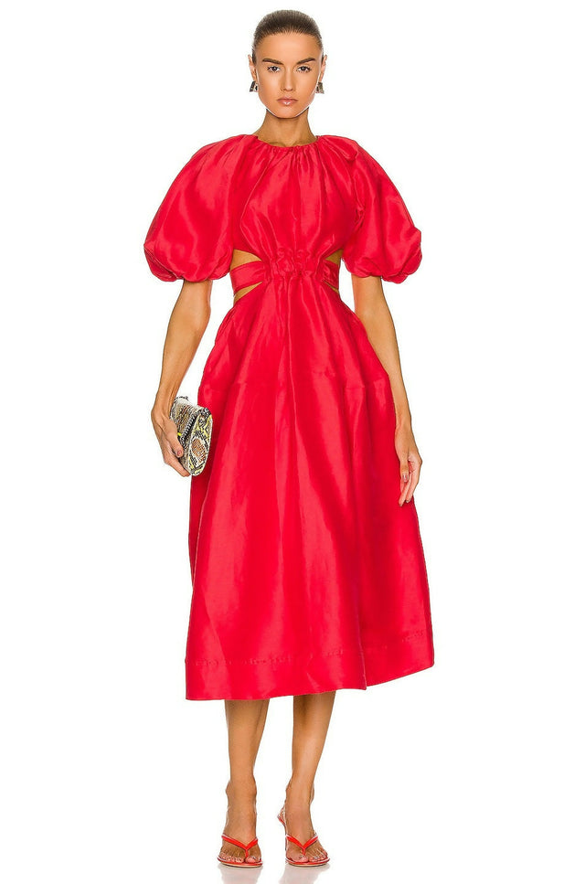 Aje Mimosa Dress - 12 / Red - Dresses