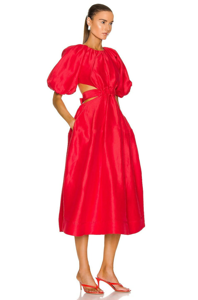 Aje Mimosa Dress - 12 / Red - Dresses