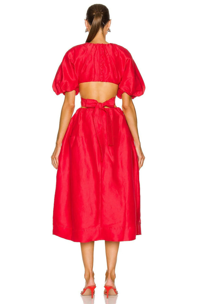 Aje Mimosa Dress - 12 / Red - Dresses
