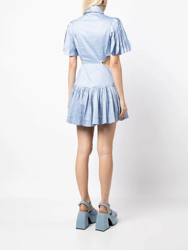 Aje Mythos Pearl Mini Dress Blue Size 8 | Passion For Fashion
