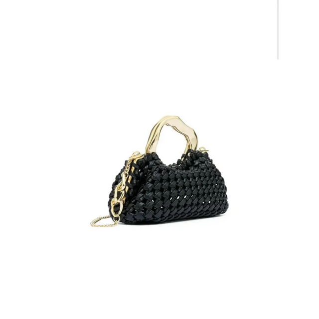 Aje New Weave Micro Frame Bag - Black - Handbags