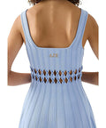 Aje Ney Diamond Cut Out Mini Dress Sky Blue Size XS / AU 6 - 6 / Blue - Dresses