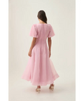 Aje Nova Pleated Midi Dress - Chalk Pink - Passion