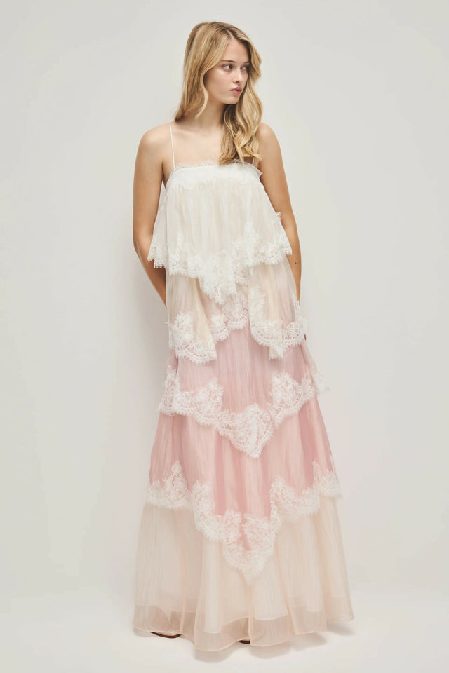 Aje Ophelia Lace Gown Dress Pink Size 8 - 8 / Pink - Dresses