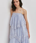 Aje Ophelia Lace Gown in French Blue - Dresses