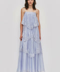 Aje Ophelia Lace Gown in French Blue - Dresses