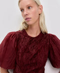 Aje Ophelia Lace Midi Dress - 12 / Red - Dresses