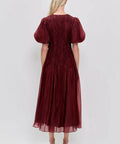 Aje Ophelia Lace Midi Dress - 12 / Red - Dresses