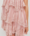 Aje Ophelia Lace Mini Dress - 10 / Pink - Dresses