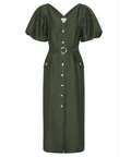 Aje Paloma Utility Midi Dress - 10 / Green - Dresses
