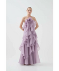Aje Pandorea Layered Maxi Dress Size 12 Lilac - 12 / Lilac - Dresses