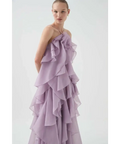 Aje Pandorea Layered Maxi Dress Size 12 Lilac - 12 / Lilac - Dresses
