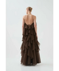 Aje Pandorea Layered Maxi Dress in Carob - Dresses