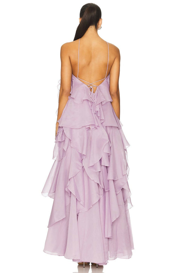 Aje Pandorea Layered Maxi Dress Lilac Size 16/XXL | Passion For Fashion Aje Pandorea Layered Maxi Dress Lilac Size 16/XXL | Passion For Fashion