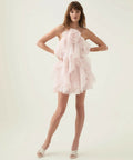 Aje Pandorea Layered Mini Dress - 12 / Pink - Dresses