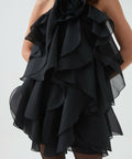 Aje Pandorea Layered Mini Dress - Black - 6 / Black - Dresses