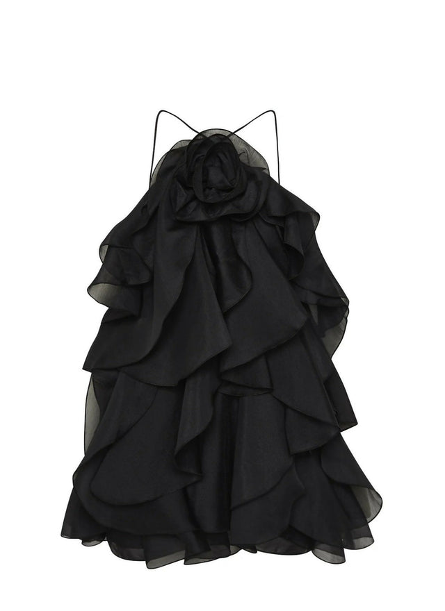 Aje Pandorea Layered Mini Dress Black Size 10 - 10 / Black - Dresses