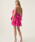 Aje Pandorea Layered Mini Dress - Hot Pink - 10 / Pink - Dresses