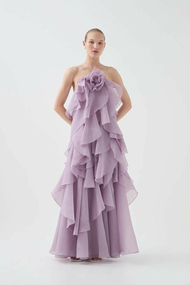 Aje Pandorea Maxi Dress - 10 / Violet - Dresses