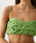 Aje Paradiso Cinched Midi Skirt And Thea Draped Twist Top - 8 / Green - Outfit Sets