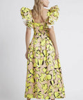 Aje Pelicano Citrus Bloom Midi Skirt & Frill Cropped Top - Dresses