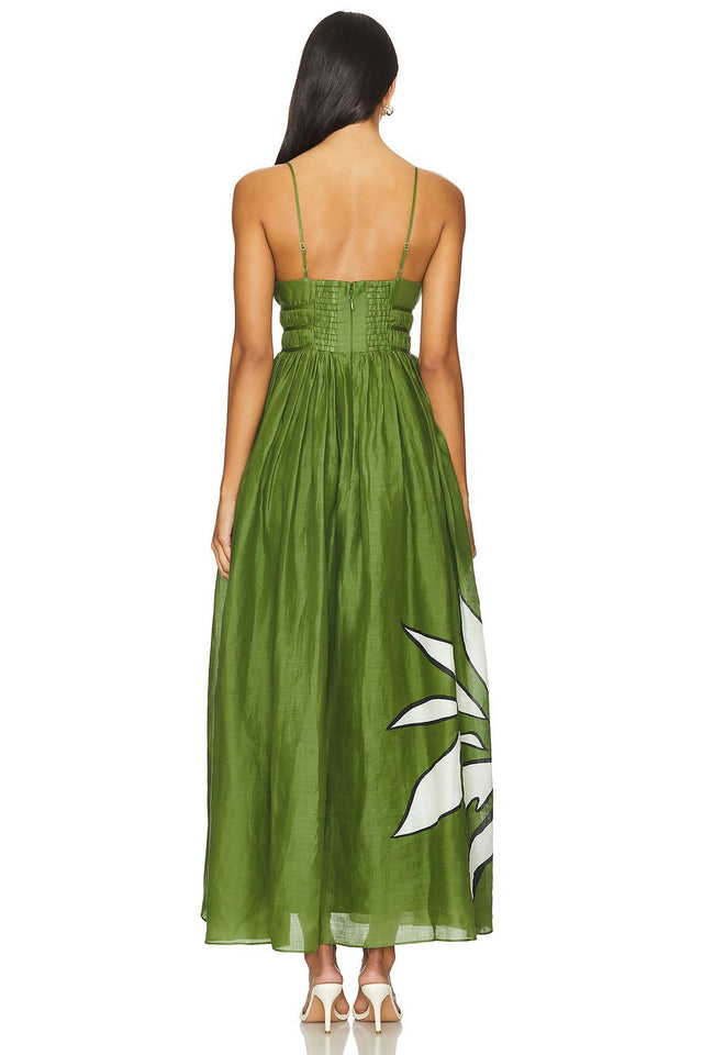 satin sage green maxi dress Violet Sleeveless Satin Maxi Dress / Sage | MESHKI