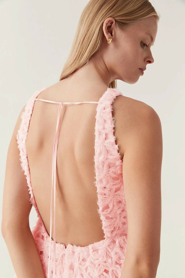 Aje Quintette Backless Midi Dress Pink Size AU 12 - 12 / Pink - Dresses