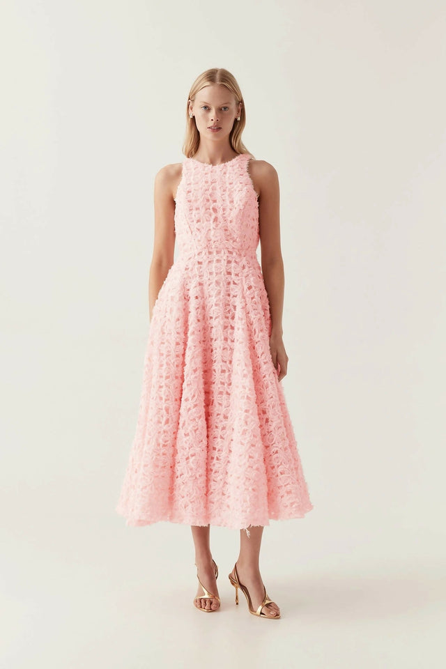 Aje Quintette Backless Midi Dress Pink Size AU 12 - 12 / Pink - Dresses