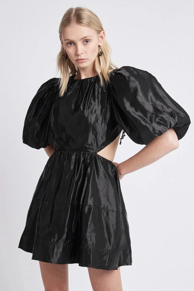 Aje Relic Beaded Mini Dress Black Size 6-8 - 6 / Black - Dresses