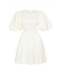 Aje Renee Puffed Sleeve Bead Mini Dress - 10 / White - Dresses