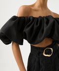 AJE - Aje Riviera Off Shoulder Tube Silk Top & Braided Silk Short Set